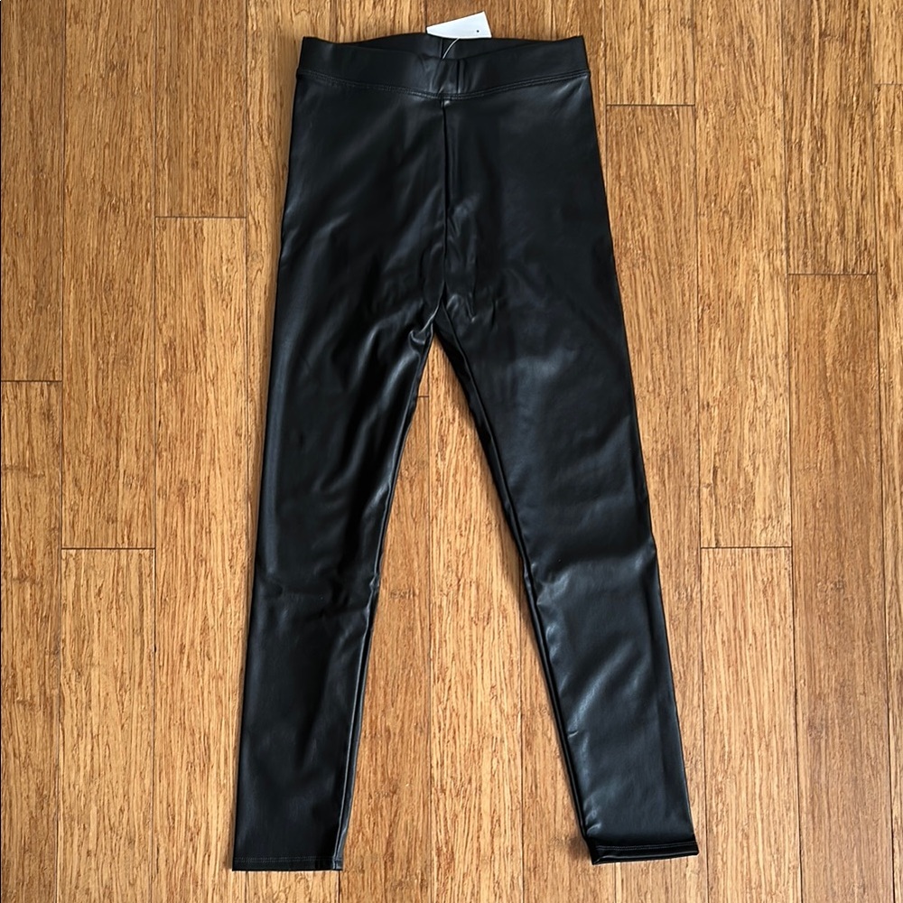 Crewcuts Black Faux Leather Leggings